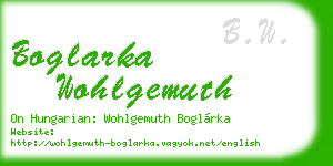 boglarka wohlgemuth business card
