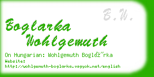 boglarka wohlgemuth business card